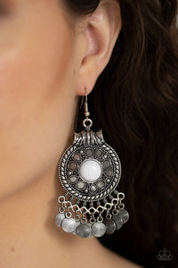 Rural Rhythm - White Paparazzi Earrings