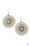 Rustic Groves - Brass Paparazzi Earrings