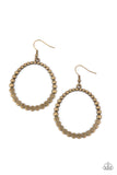 Rustic Society - Brass Paparazzi Earrings