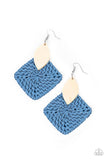 Sabbatical WEAVE - Blue Paparazzi Earrings