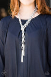 Scarfed for Attention - Blockbuster - Silver Paparazzi Necklace