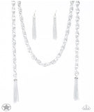 Scarfed for Attention - Blockbuster - Silver Paparazzi Necklace