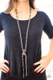 Scarfed For Attention - Blockbuster - Gunmetal Paparazzi Necklace