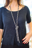 Scarfed For Attention - Blockbuster - Gunmetal Paparazzi Necklace