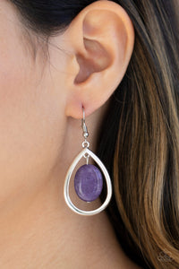 Seasonal Simplicity - Purple Paparazzi Earrings