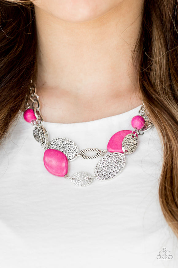 Second Nature - Pink Paparazzi Necklace