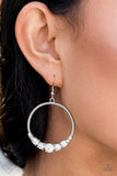 Self-Made Millionaire - White Bling Paparazzi Earrings