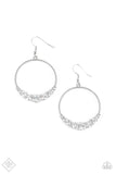 Self-Made Millionaire - White Bling Paparazzi Earrings