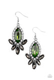 Serving Up Sparkle - Green Paparazzi Earrings