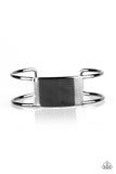 Set The Sheen - Gunmetal Black Paparazzi Bracelet