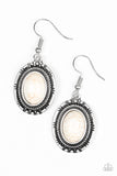 Shifting Sands - White Paparazzi Earrings