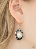 Shifting Sands - White Paparazzi Earrings