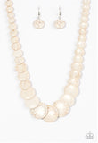 Sierra Mountains - White Paparazzi Necklace