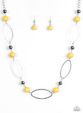 Simple Stonework - Yellow Paparazzi Necklace