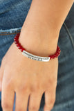 So She Did - Red Paparazzi Bracelet