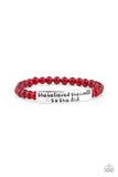 So She Did - Red Paparazzi Bracelet