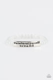 So She Did - White Paparazzi Bracelet