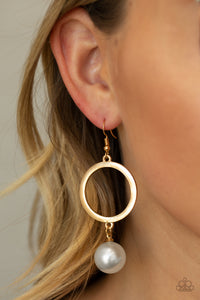 Soho Solo - Gold Paparazzi Earrings