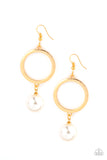 Soho Solo - Gold Paparazzi Earrings