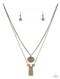 Sol Quest - Brass Paparazzi Necklace