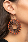 Solar Flare - Orange Paparazzi Earrings