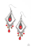 Southern Sunsets - Red Paparazzi Earrings