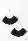 Spartan Spirit - Black Fringe Paparazzi Earrings