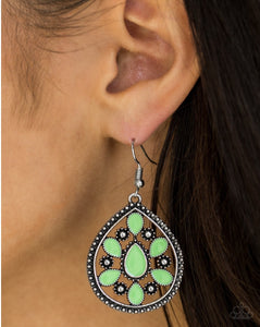 Spring Arrival - Green Paparazzi Earrings