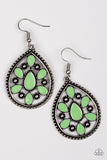 Spring Arrival - Green Paparazzi Earrings