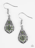 Spring Sparkle - Green Paparazzi Earrings