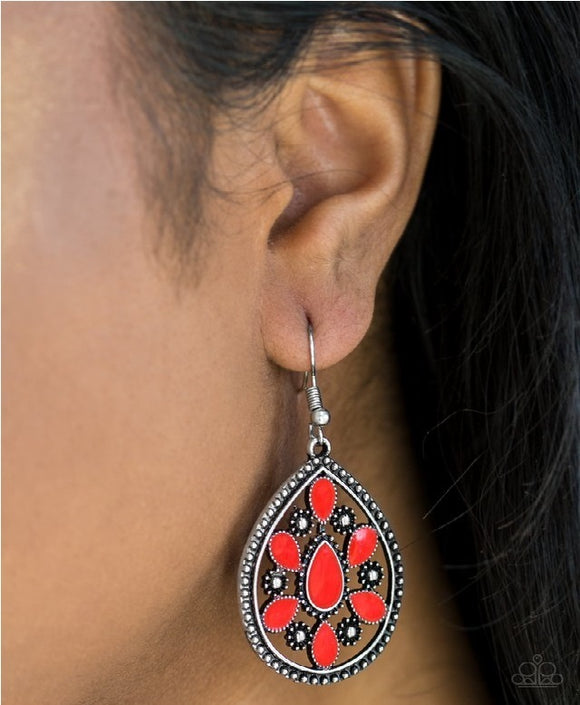 Spring Arrival - Red Paparazzi Earrings