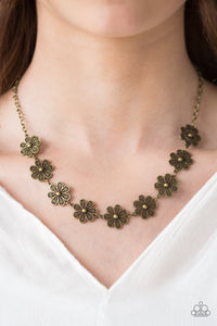 Spring Beauty - Brass Paparazzi Necklace