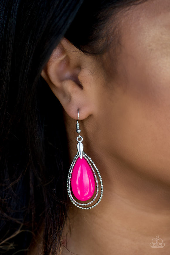 Spring Splendor - Pink Paparazzi Earrings