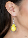 Spring Splendor - Yellow Paparazzi Earrings