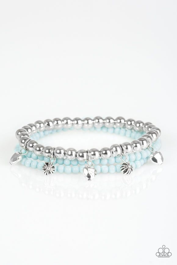 Springtime Sweethearts - Blue Paparazzi Bracelet