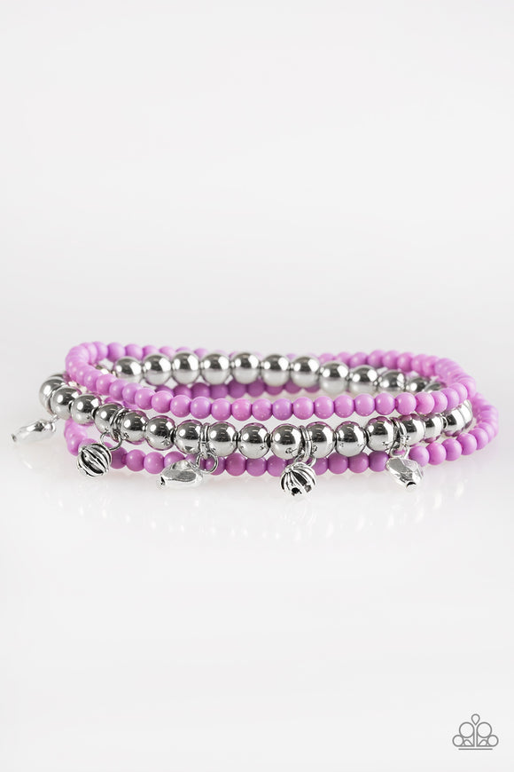 Springtime Sweethearts - Purple Paparazzi Bracelet