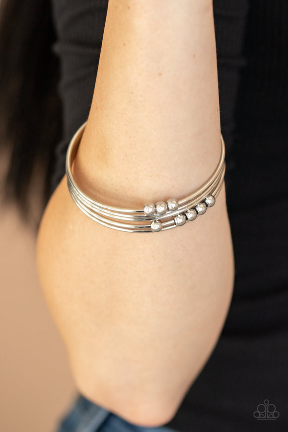 Stack Challenge - Silver Paparazzi Bracelet