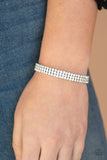 Stacked Deck - White Paparazzi Bracelet