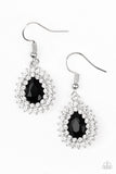 Star Crossed Starlet - Black Bling Paparazzi Earrings