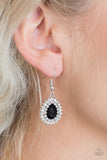 Star Crossed Starlet - Black Bling Paparazzi Earrings