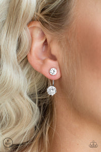 Starlet Squad - White Bling Paparazzi Earrings