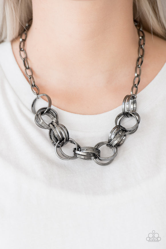 Statement Made - Gunmetal Paparazzi Necklace