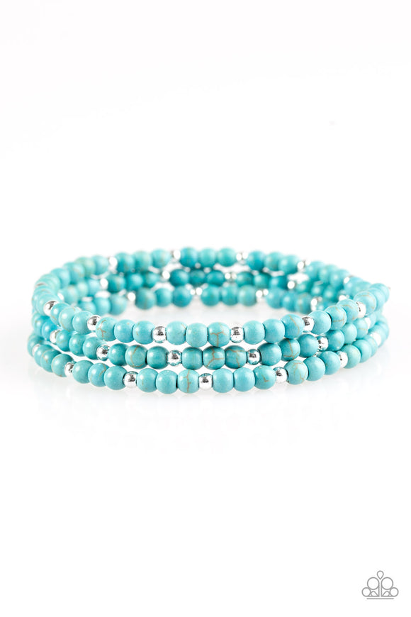 Stone Paradise - Blue Paparazzi Bracelet