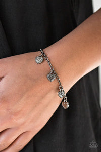 Straight Through The Heart - Black Paparazzi Bracelet