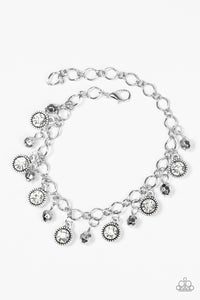 Stratosphere Shimmer - White Paparazzi Bracelet