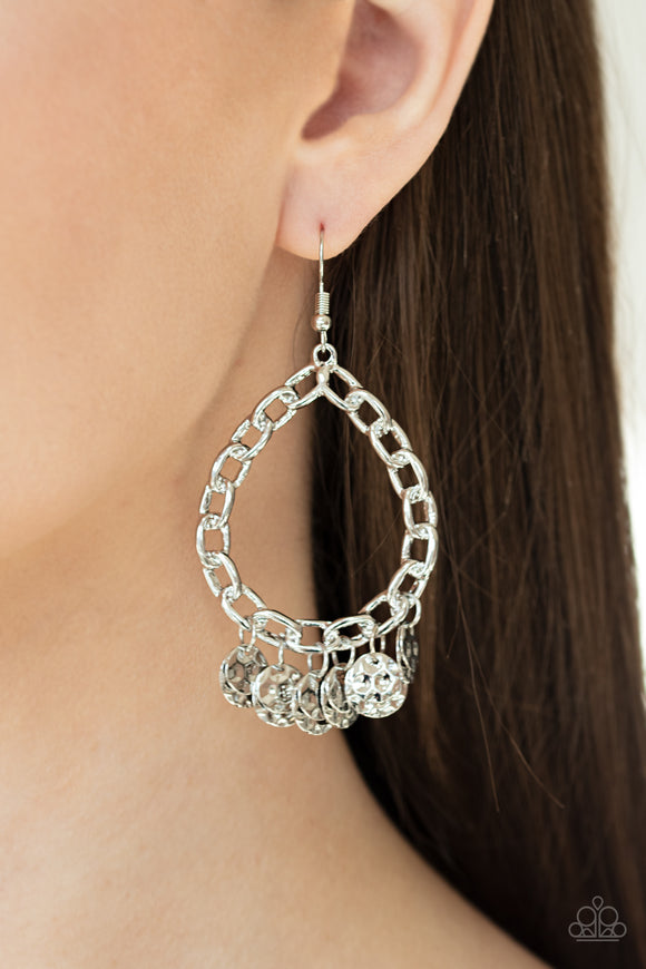 Street Appeal - Silver Paparazzi Earrings