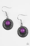 Stylishly Saharan - Purple Paparazzi Earrings