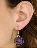 Stylishly Saharan - Purple Paparazzi Earrings