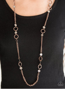 Stylishly Steampunk - Copper Paparazzi Necklace