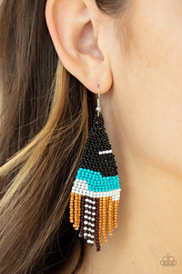 Summer Heat - Black Seed Bead Paparazzi Earrings